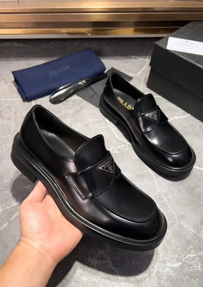 hype Prada Leather Shoes