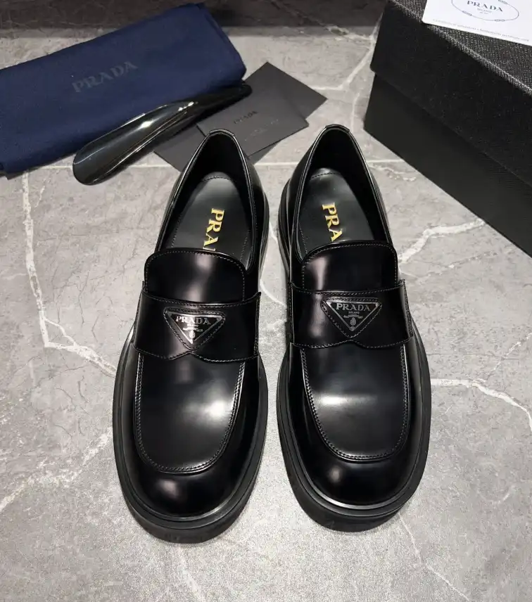 hype Prada Leather Shoes