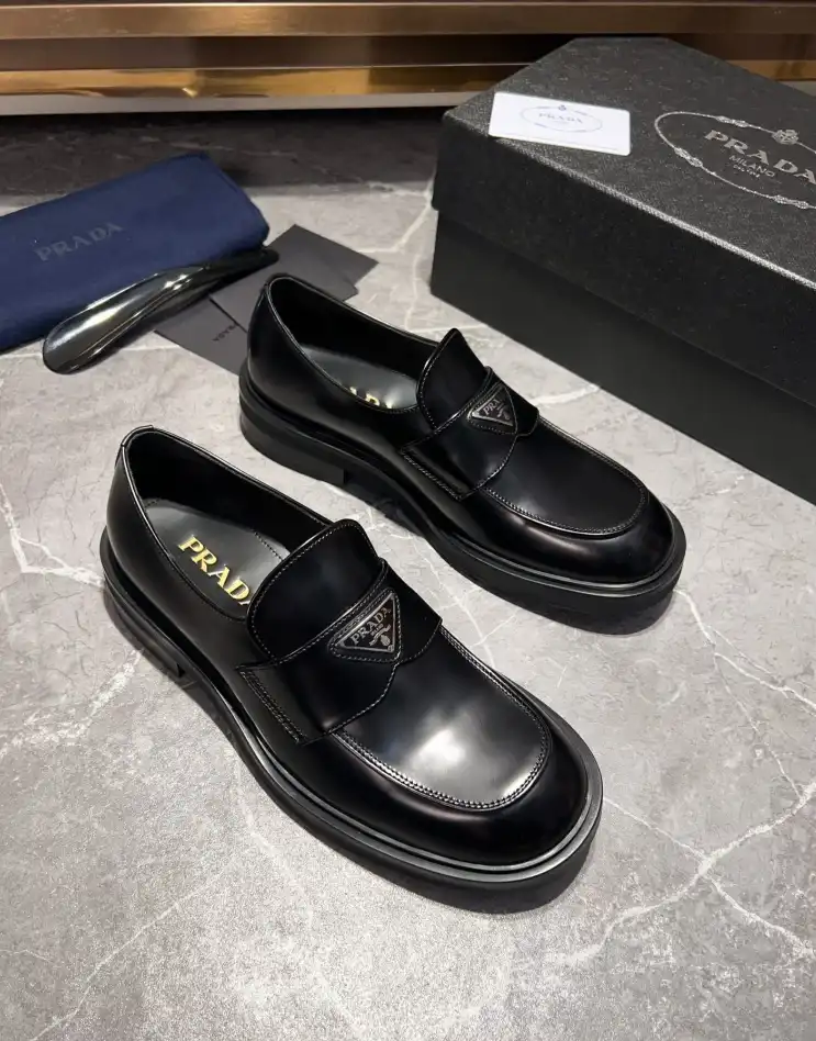 hype Prada Leather Shoes