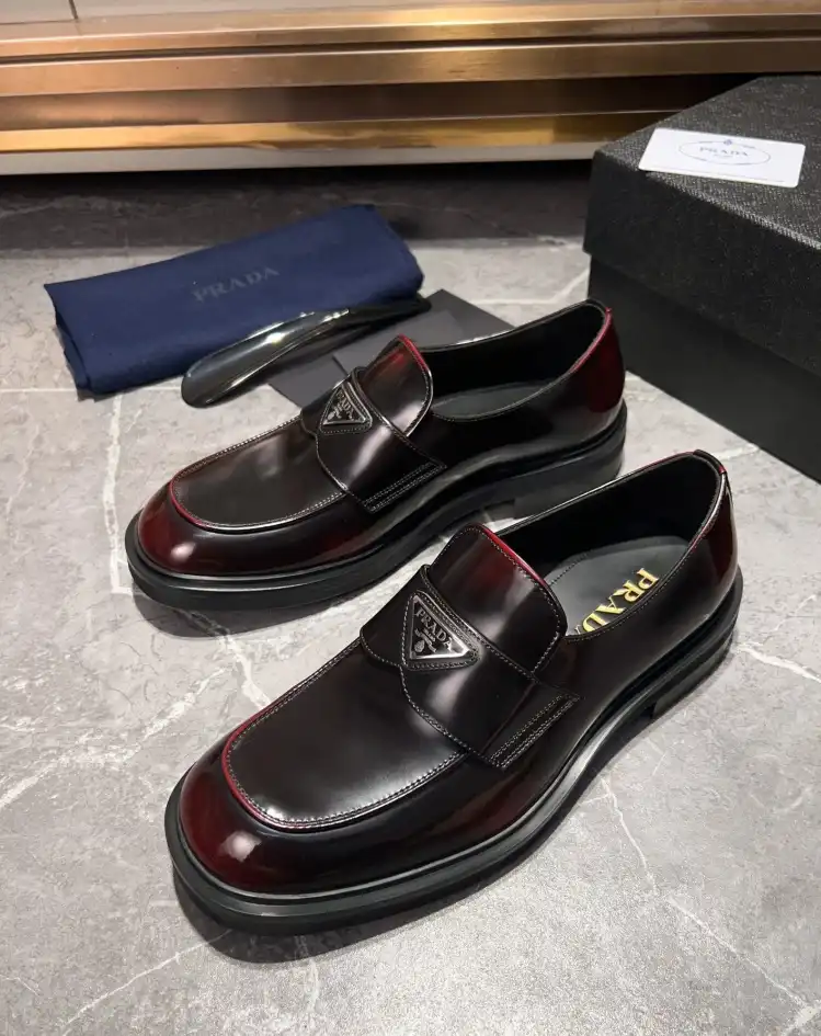 hype Prada Leather Shoes