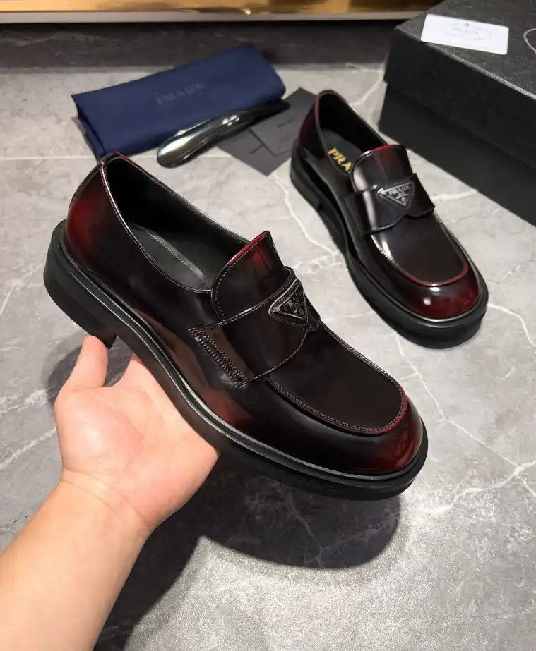 hype Prada Leather Shoes