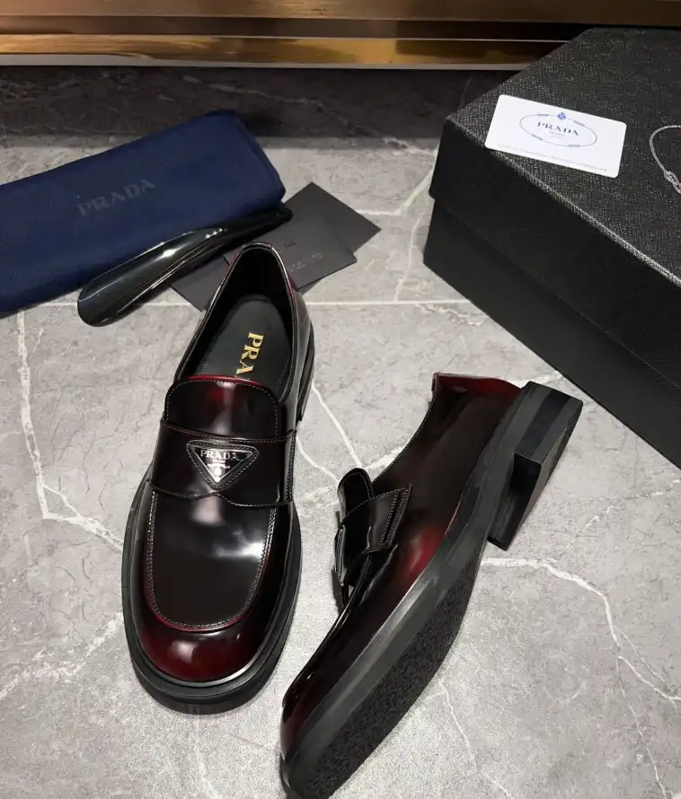 hype Prada Leather Shoes