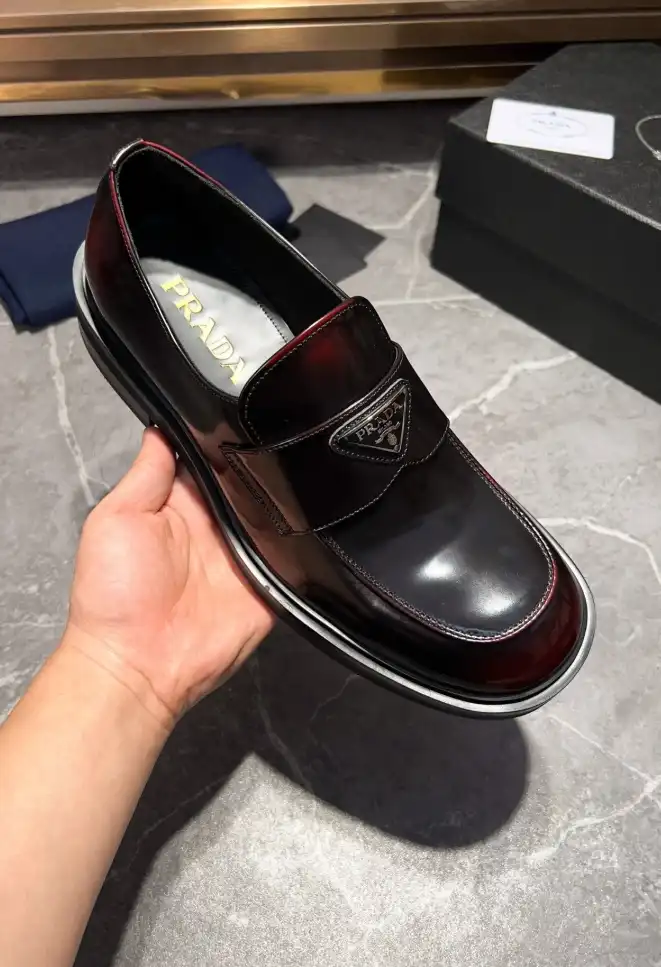 hype Prada Leather Shoes