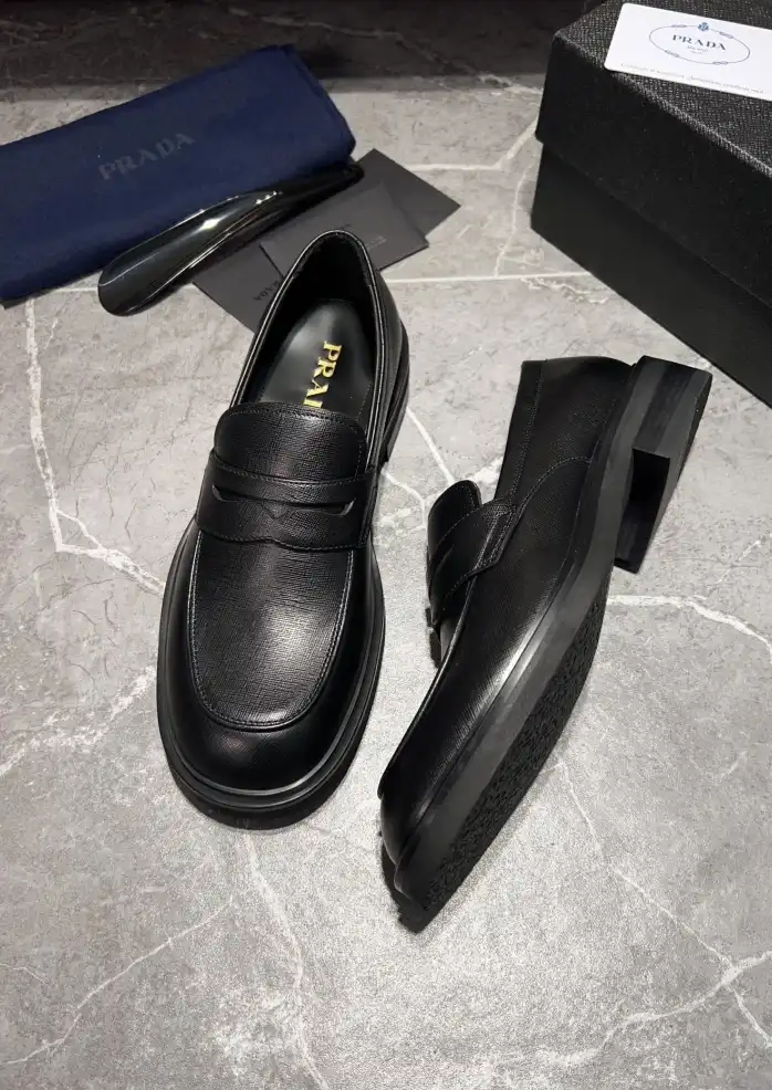 hype Prada Leather Shoes