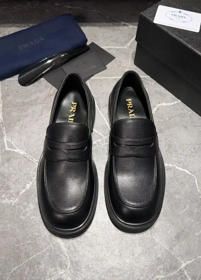 hype Prada Leather Shoes