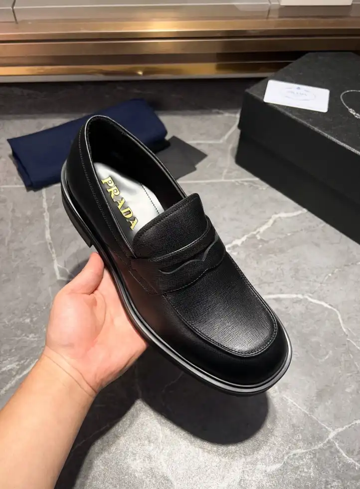 hype Prada Leather Shoes