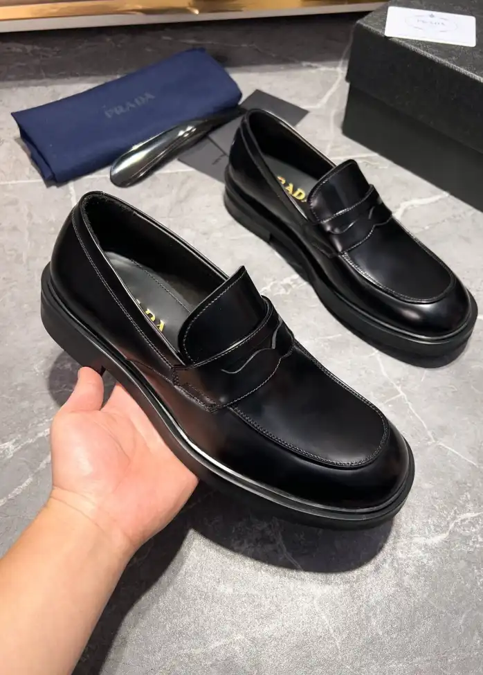 hype Prada Leather Shoes