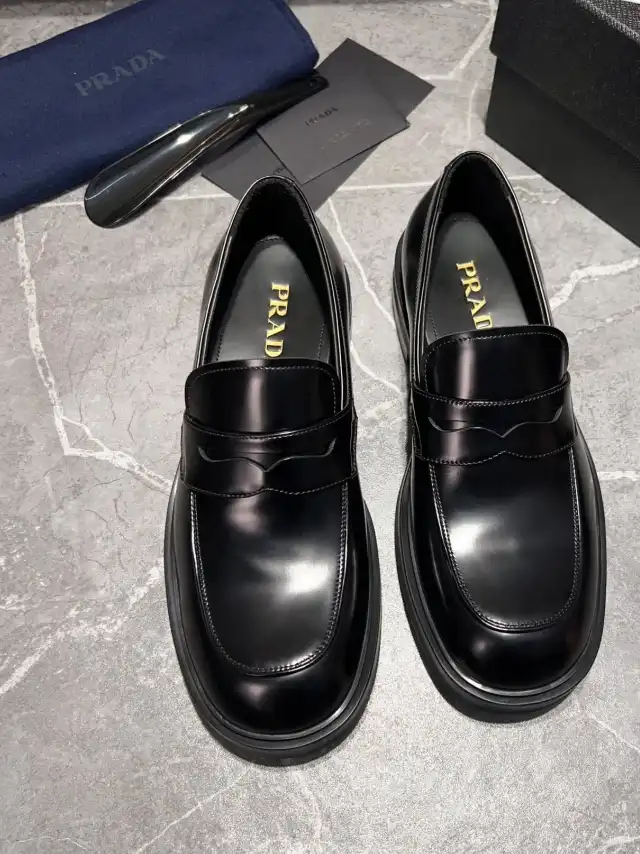 hype Prada Leather Shoes