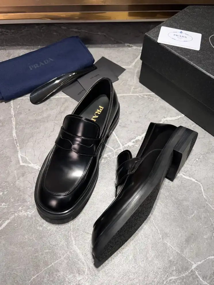 hype Prada Leather Shoes