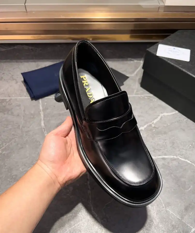 hype Prada Leather Shoes