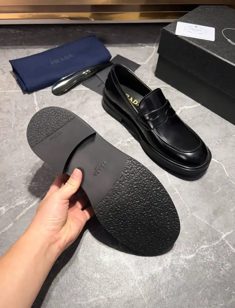 hype Prada Leather Shoes