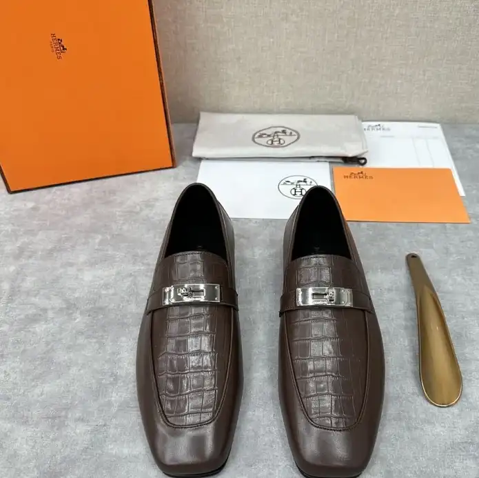 hype Hermes Leather Shoes