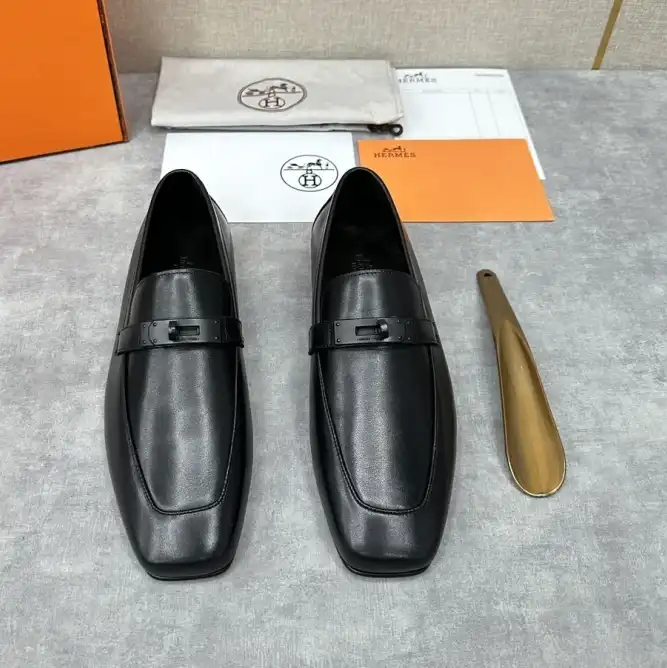 hype Hermes Leather Shoes