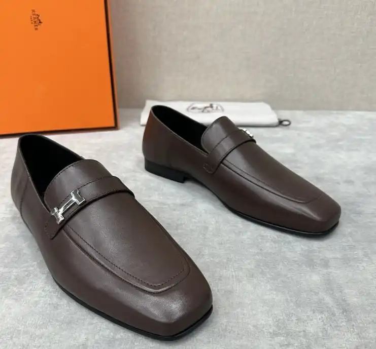 hype Hermes Leather Shoes