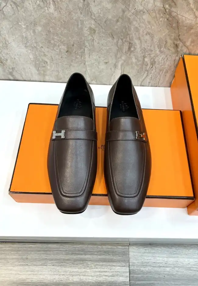 hype Hermes Leather Shoes