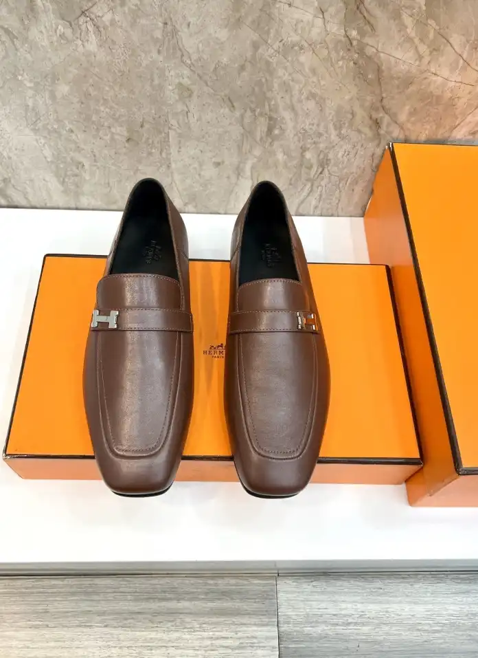 hype Hermes Leather Shoes