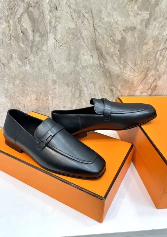 hype Hermes Leather Shoes