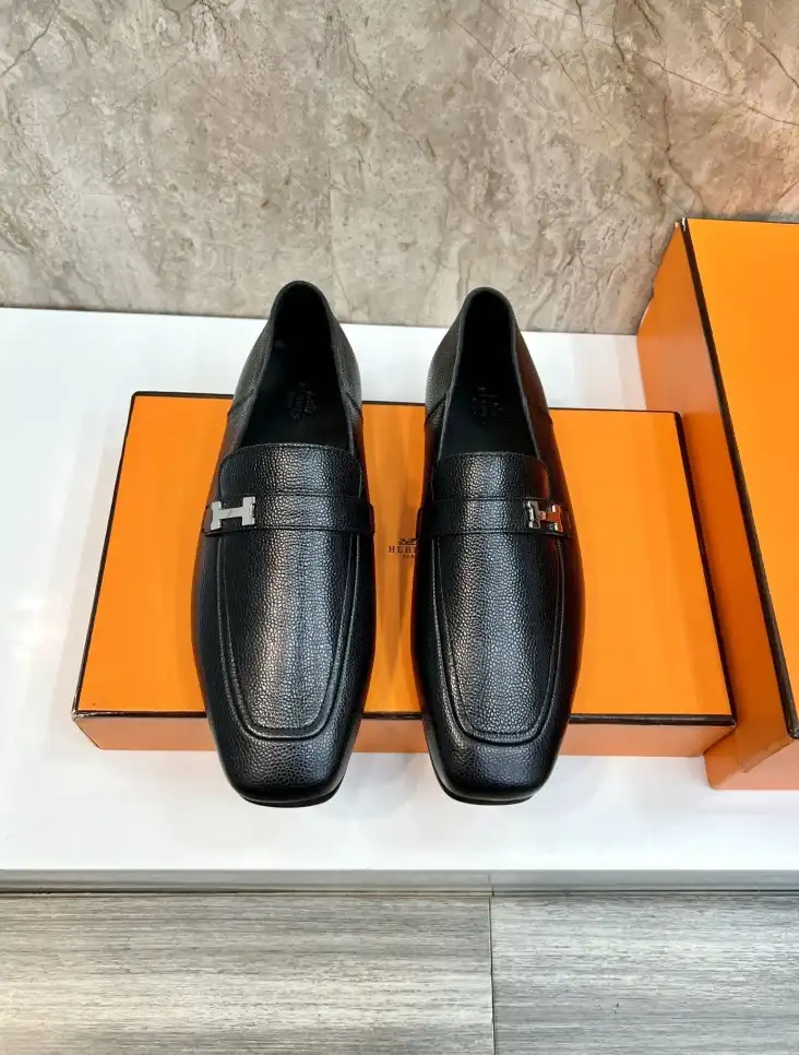 hype Hermes Leather Shoes