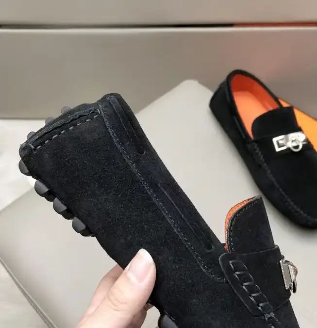 hype Hermes Leather Shoes