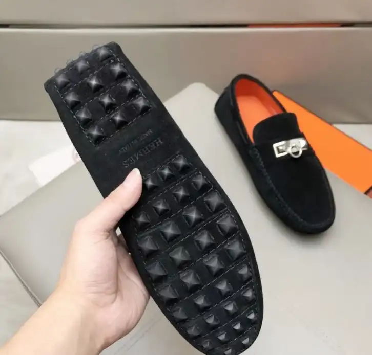 hype Hermes Leather Shoes