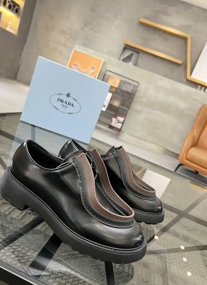 hype Prada Leather Shoes