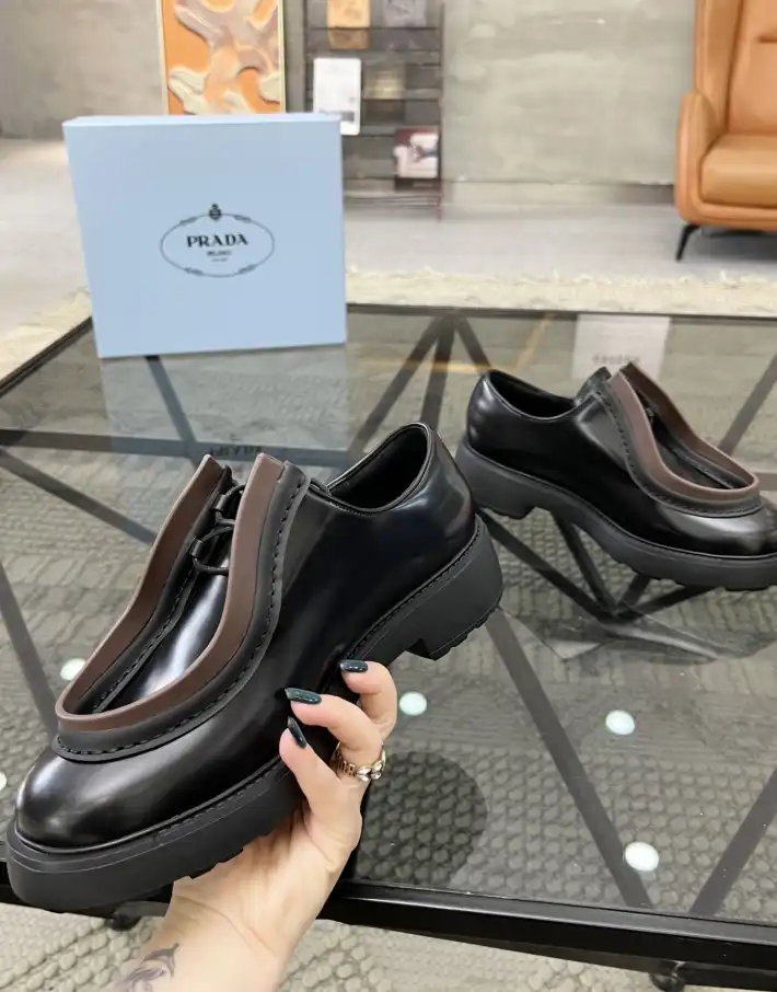 hype Prada Leather Shoes