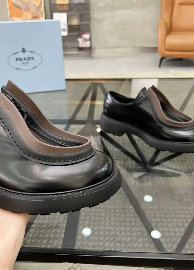 hype Prada Leather Shoes