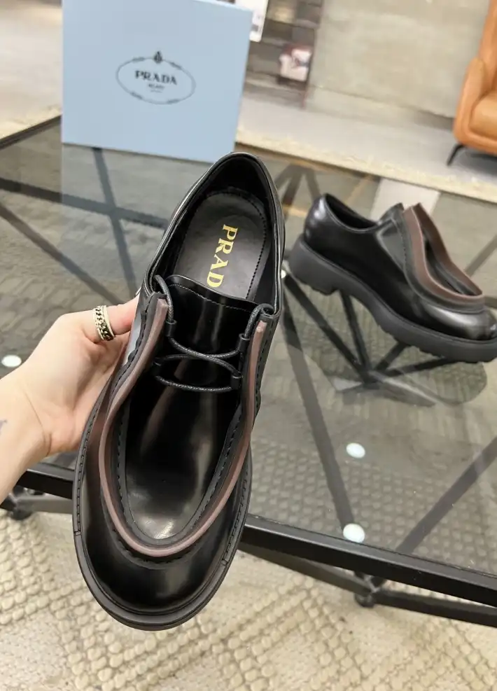 hype Prada Leather Shoes