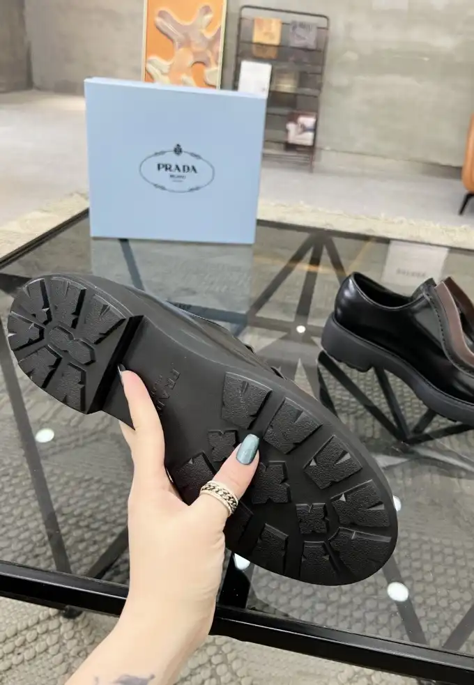 hype Prada Leather Shoes