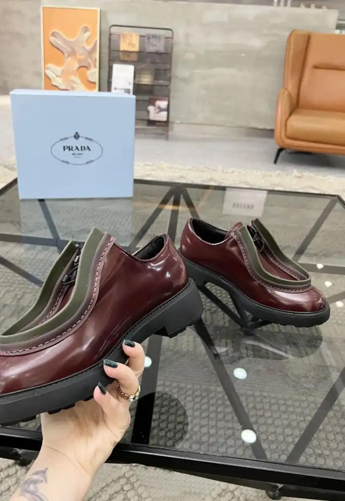 hype Prada Leather Shoes