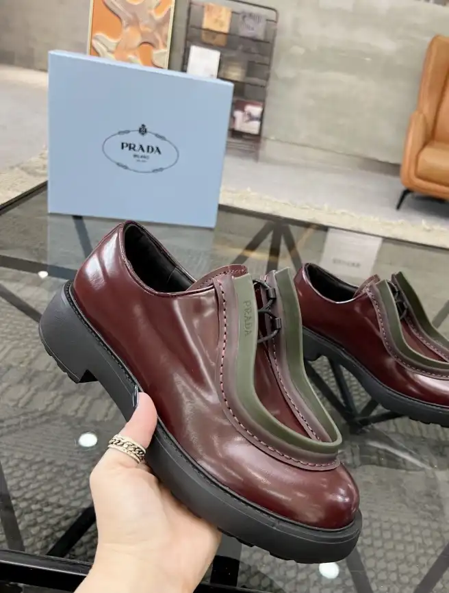 hype Prada Leather Shoes