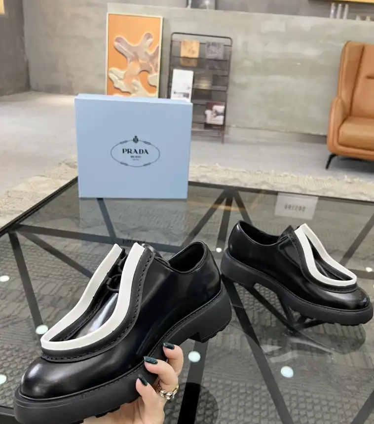 hype Prada Leather Shoes