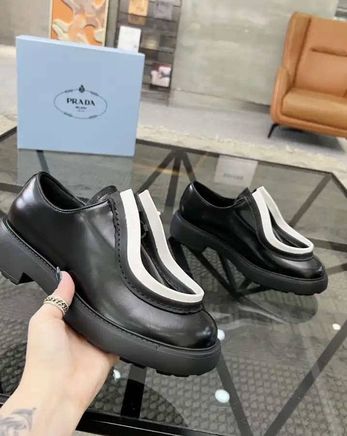 hype Prada Leather Shoes