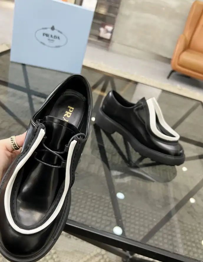 hype Prada Leather Shoes