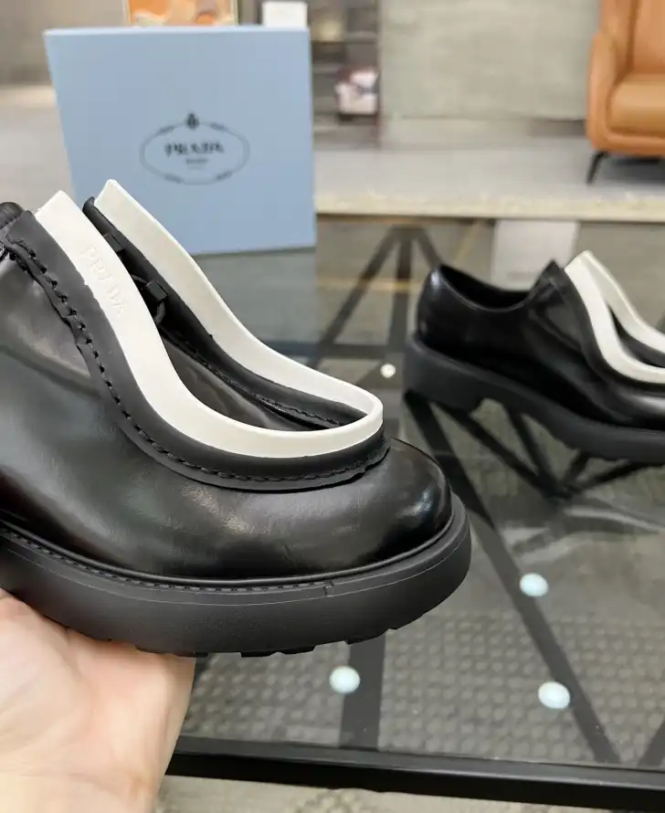 hype Prada Leather Shoes