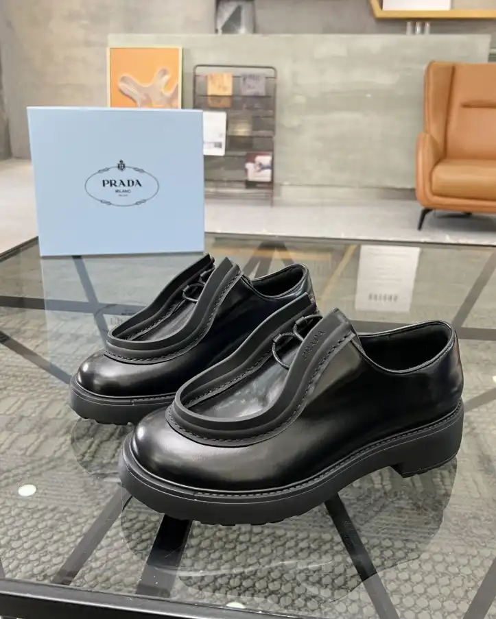 hype Prada Leather Shoes