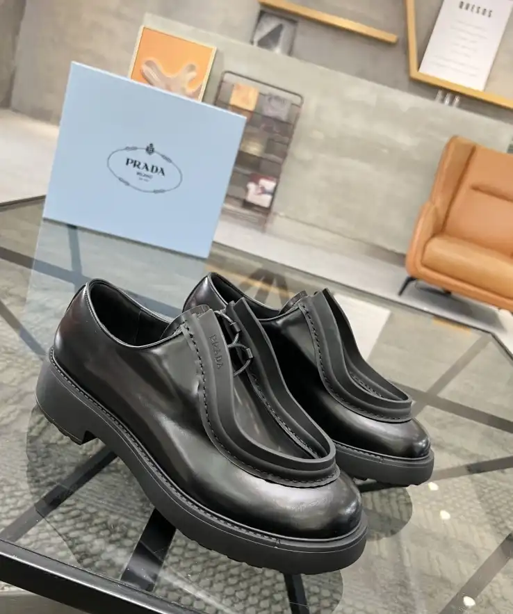 hype Prada Leather Shoes