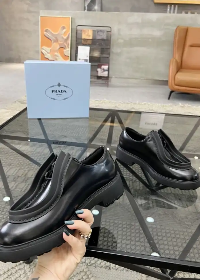 hype Prada Leather Shoes