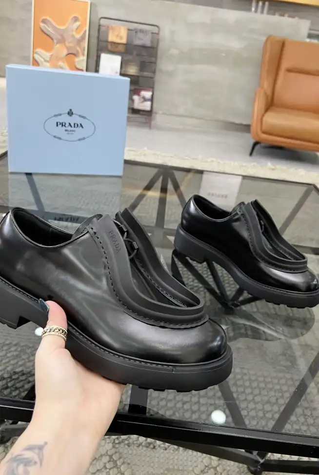 hype Prada Leather Shoes