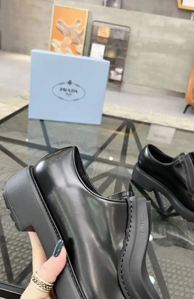 hype Prada Leather Shoes