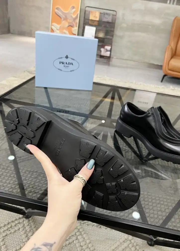 hype Prada Leather Shoes