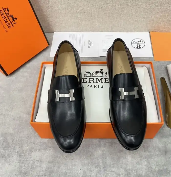 hype Hermes Leather Shoes