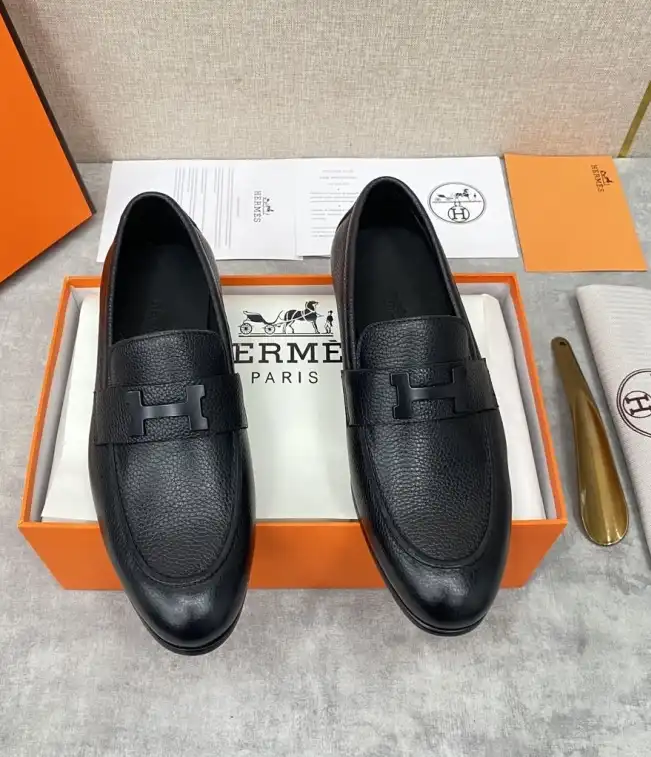 hype Hermes Leather Shoes