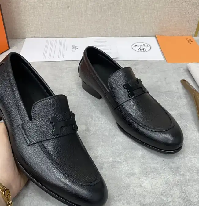 hype Hermes Leather Shoes