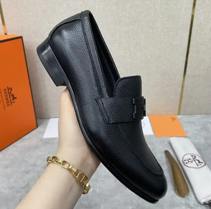 hype Hermes Leather Shoes