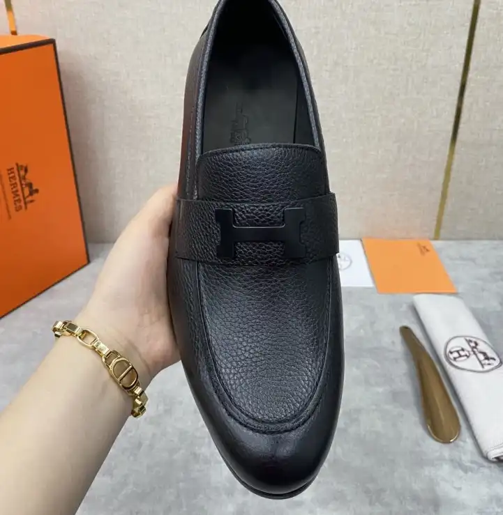 hype Hermes Leather Shoes