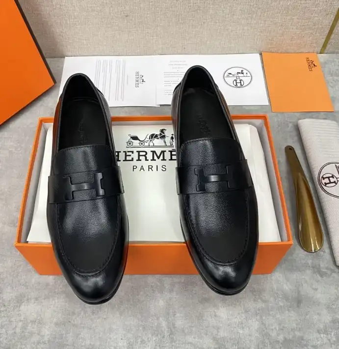 hype Hermes Leather Shoes