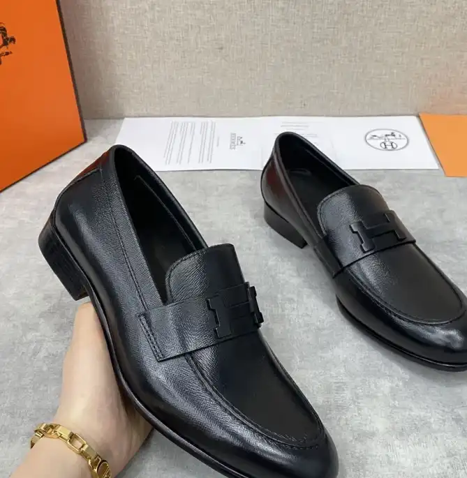 hype Hermes Leather Shoes