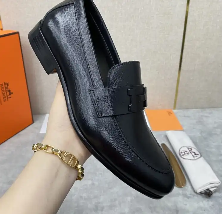 hype Hermes Leather Shoes