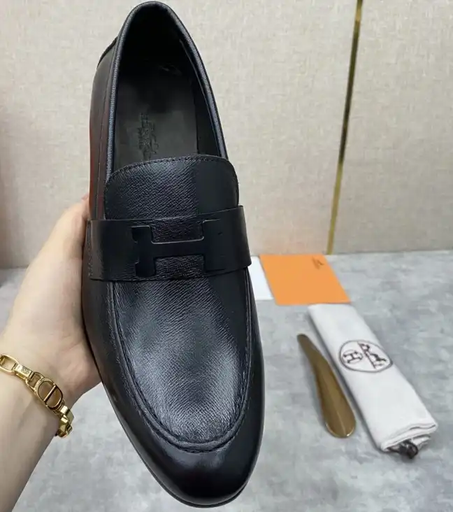 hype Hermes Leather Shoes